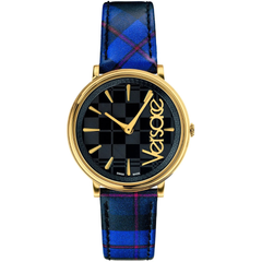 Versace Schwarz Gold Edelstahl Herrenuhr - VE8100218