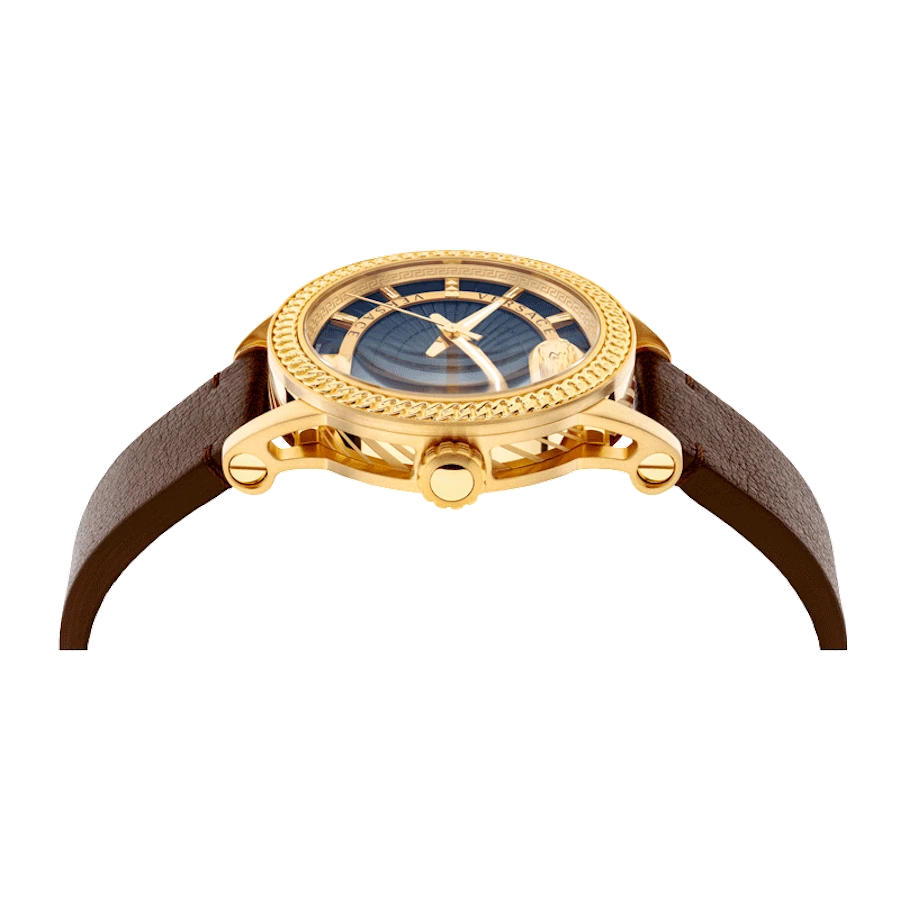Versace Quarz Herrenuhr in Braun/Blau - VEPO00220
