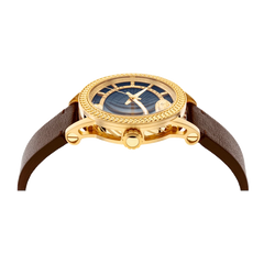 Versace Quarz Herrenuhr in Braun/Blau - VEPO00220