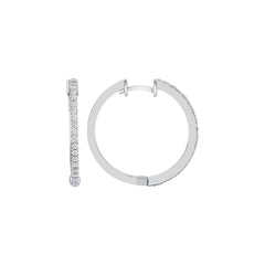 Creolen mit 0.34 ct Diamanten in 585 oder 750 Weissgold – KP0000658