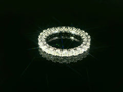 Bague délicate pour femme en or blanc 18 carats, sertie de diamants fins - YZ0004290 