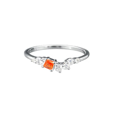 Zeitlos Eleganter Weissgoldring mit Saphir und Diamanten - 18 Karat in Grösse 57 - YZ0003270