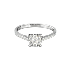Zeitlose Eleganz in 18 Karat Weissgold – Diamantring für stilbewusste Momente - YZ0004918