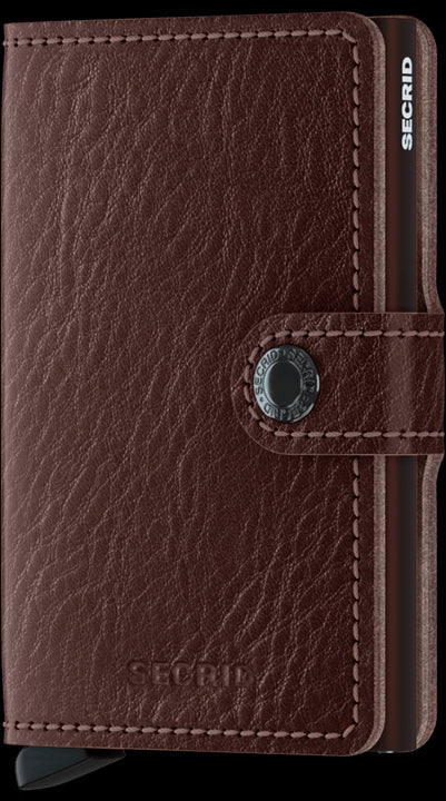 Secrid Miniwallet Veg Espresso-Brown mit Gravur - MVg-Espresso-Brown