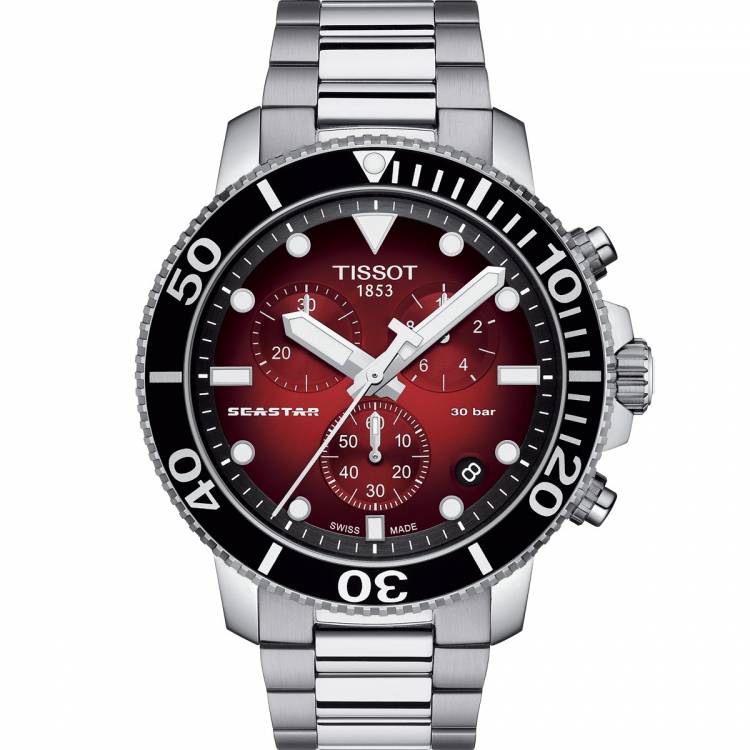 Tissot Seastar 1000 Quartz Chronograph Rot Herrenuhr - T120.417.11.421.00