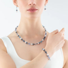 Coeur De Lion Damen Halskette Blau-Weiss - 3018/10-0714