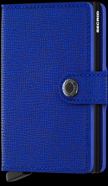 Secrid Miniwallet Crisple Blue-Black mit Gravur  - MC-Blue-Black