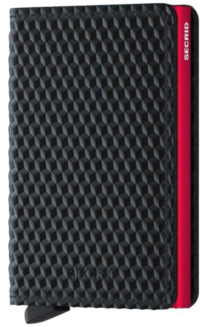 Secrid Slimwallet Cubic Black Red mit Gravur - SCu-Black-Red