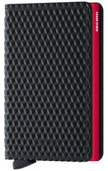Secrid Slimwallet Cubic Black Red mit Gravur - SCu-Black-Red