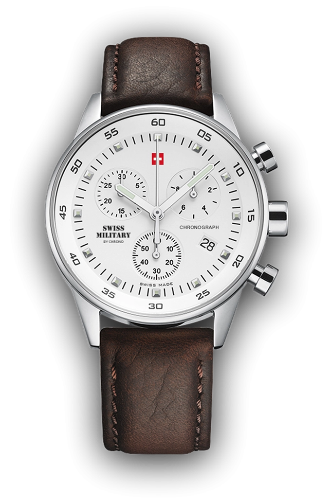 Swiss Military Klassischer Unisex-Uhr Chronograph - SM34005.04