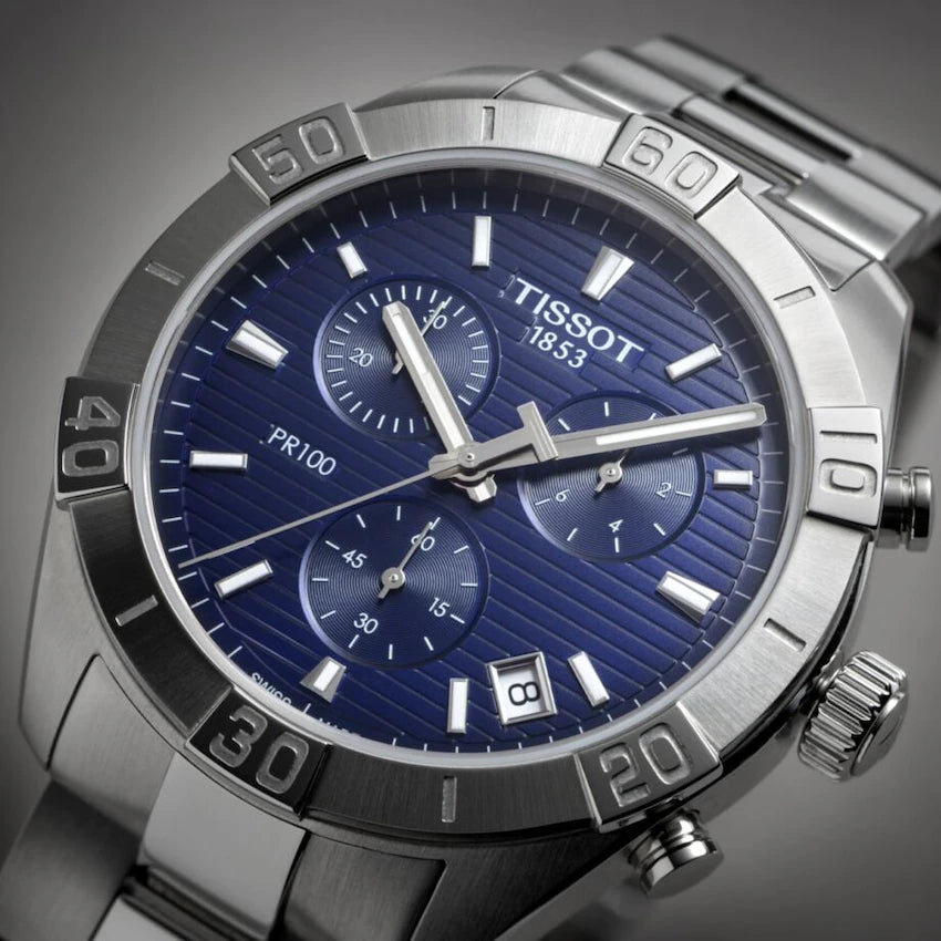 Tissot PR 100 Sport Gent Chronograph Blau Herrenuhr-T101.617.11.041.00