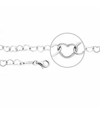 Der Kettenmacher Herzarmband Silber - Silber Armband -  HE-19S