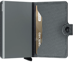 Secrid Miniwallet CARBON COOL GREY mit Gravur - MCa-Cool Grey