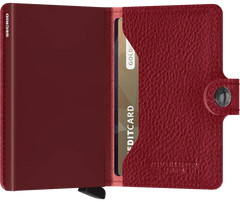 Secrid Miniwallet Veg Rosso Bordeaux mit Gravur - MVg-Rosso-Bordeaux