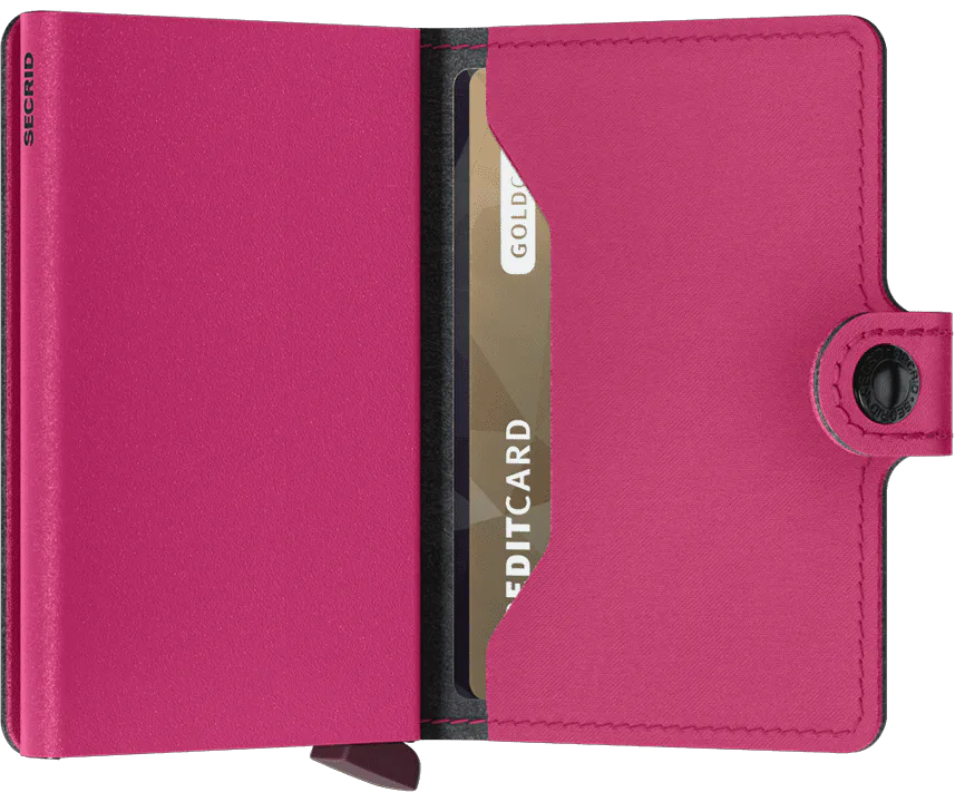 Secrid Miniwallet YARD POWDER FUCHSIA mit Gravur - MYp-Fuchsia