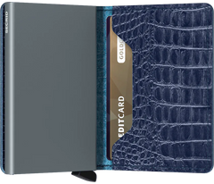 Secrid Slimwallet Nile Blue mit Gravur - SN-Blue