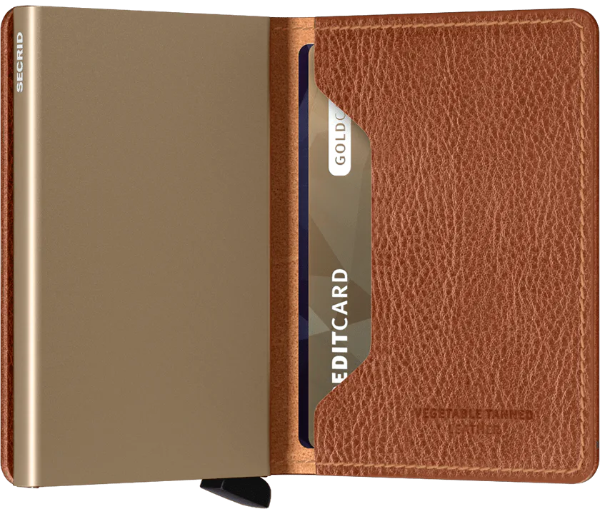 Secrid Slimwallet Veg Caramello Sand mit Gravur - SVg-Caramello-Sand